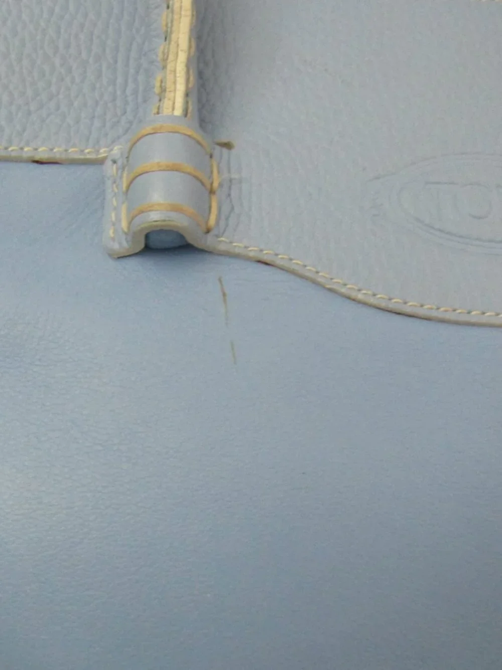 Tod's Powder Blue Leather Tote - Picture 14 of 16